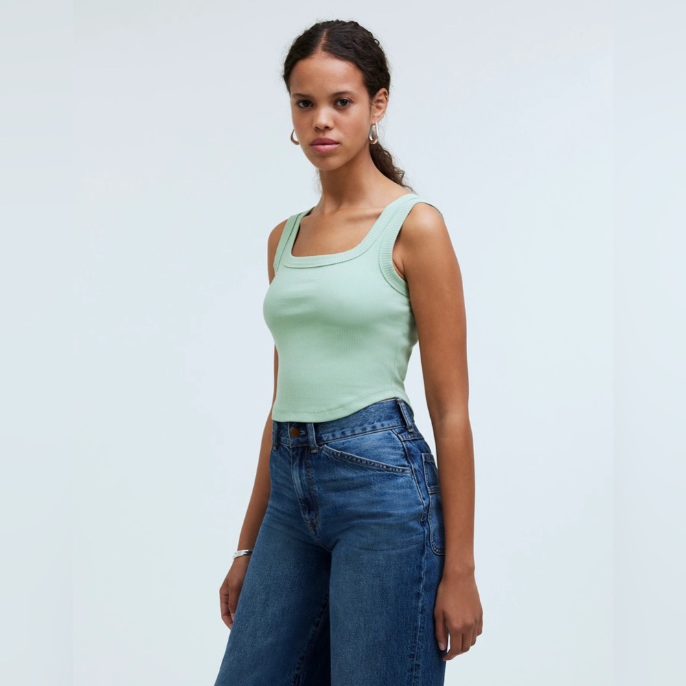 Madewell The Tailored Crop Tank in Sleekhold